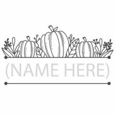 pumpkin harvest frame personalized name