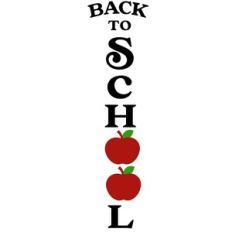 back to school vertical sign