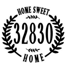 home sweet home custom zip code sign