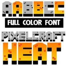 pixelcraft heat color font