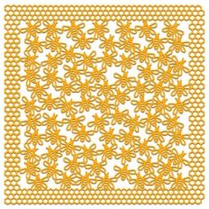 honey bees intricate page, background or overlay