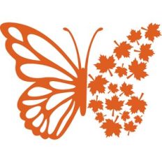 butterfly with autumn leaves wing