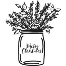 winter mason jar design