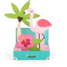 box card tropical suitcase