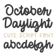 dtc october daylight script font