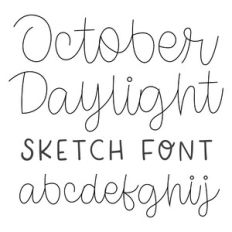 october daylight sketch font
