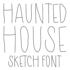 haunted house sketch font