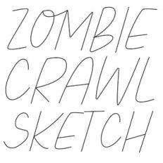 zombie crawl halloween sketch font