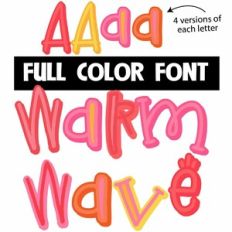warm wave color font