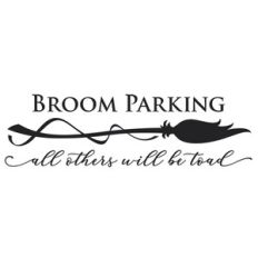 broom parking sign