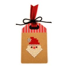 tag santa triangle beard stitched