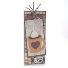 love you a latte slimline card