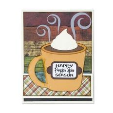 pumpkin spice double fold a2 card