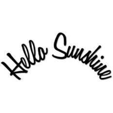 hello sunshine word arch cutout