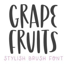 grapefruits brush font