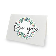a2 wreath watercolor card