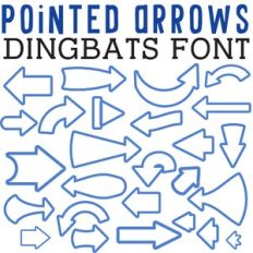 cg pointed arrows dingbats