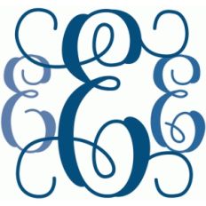monogram script 'e'