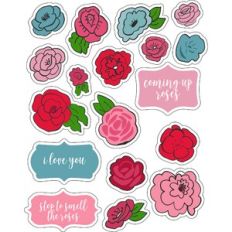 ml rosey blooms stickers
