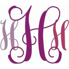 monogram script 'h'