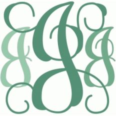 monogram script 'j'