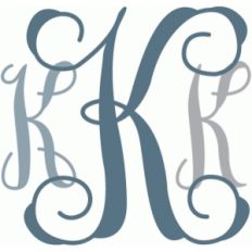 monogram script 'k'