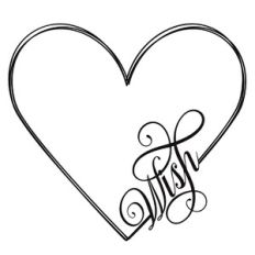 wish heart word frame