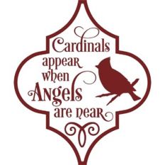 cardinals appear when angels are near arabesque christmas ornament