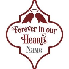 forever in our hearts memorial arabesque christmas ornament