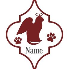 angel cat memorial arabesque christmas ornament