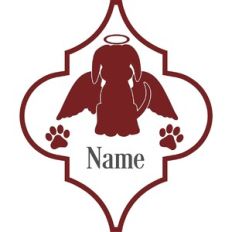 angel dog memorial arabesque christmas ornament