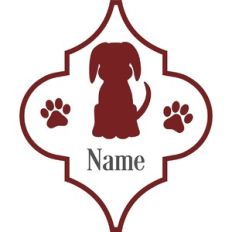 dog arabesque christmas ornament