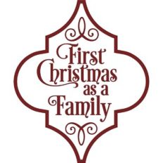 first christmas as a family arabesque ornament