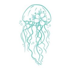 jellyfish with flowers