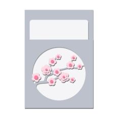 cherry blossom pocket w insert card