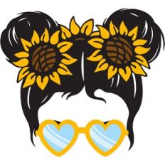 sunflower girl hair buns