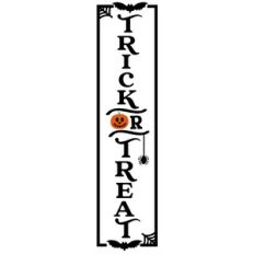 trick or treat vertical sign