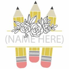 flower pencils split frame