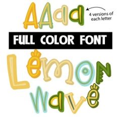 lemon wave color font