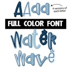 water wave color font