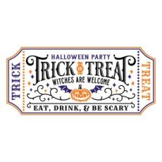 trick or treat halloween party ticket