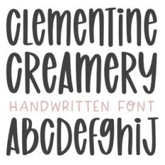 clementine creamery brush font