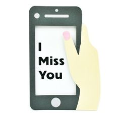 phone card box card - miss you