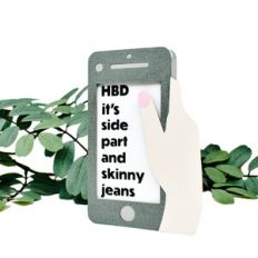 phone card box card - hbd