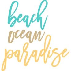 beach ocean paradise words