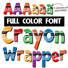 Crayon Wrapper Color Font
