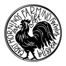 Farm Life Word Art Circle