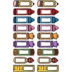 school supplies labels