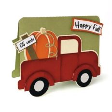 Fall Pumpkin Vintage Truck A2 Card