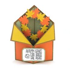 Fall Leaves Tuxedo Box Card
